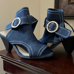 Blue denim shoes